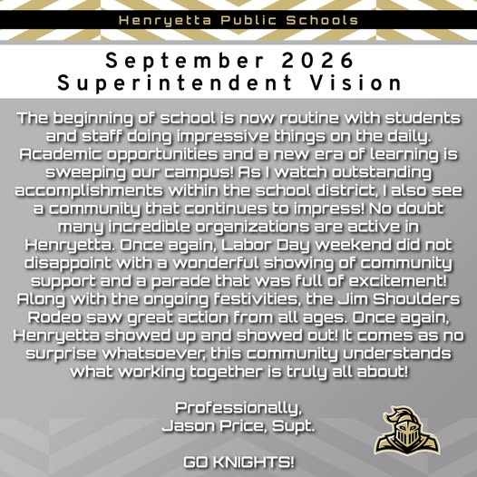 September Superintendent Vision